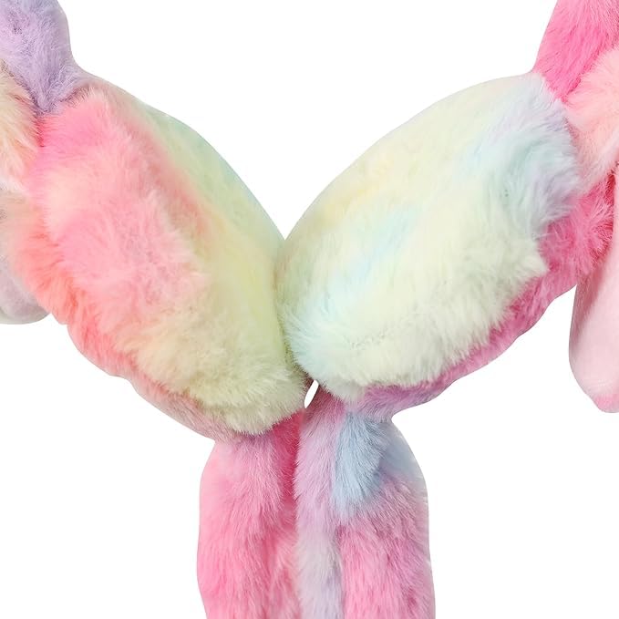 MIDORA Girls Winter Plush Earmuffs with Moving Bunny Ears – Soft, Warm & Super Cute Ear Warmer