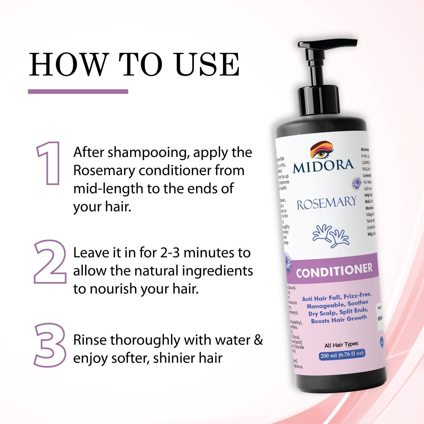 MIDORA Rosemary Conditioner-200ml, Conditioner