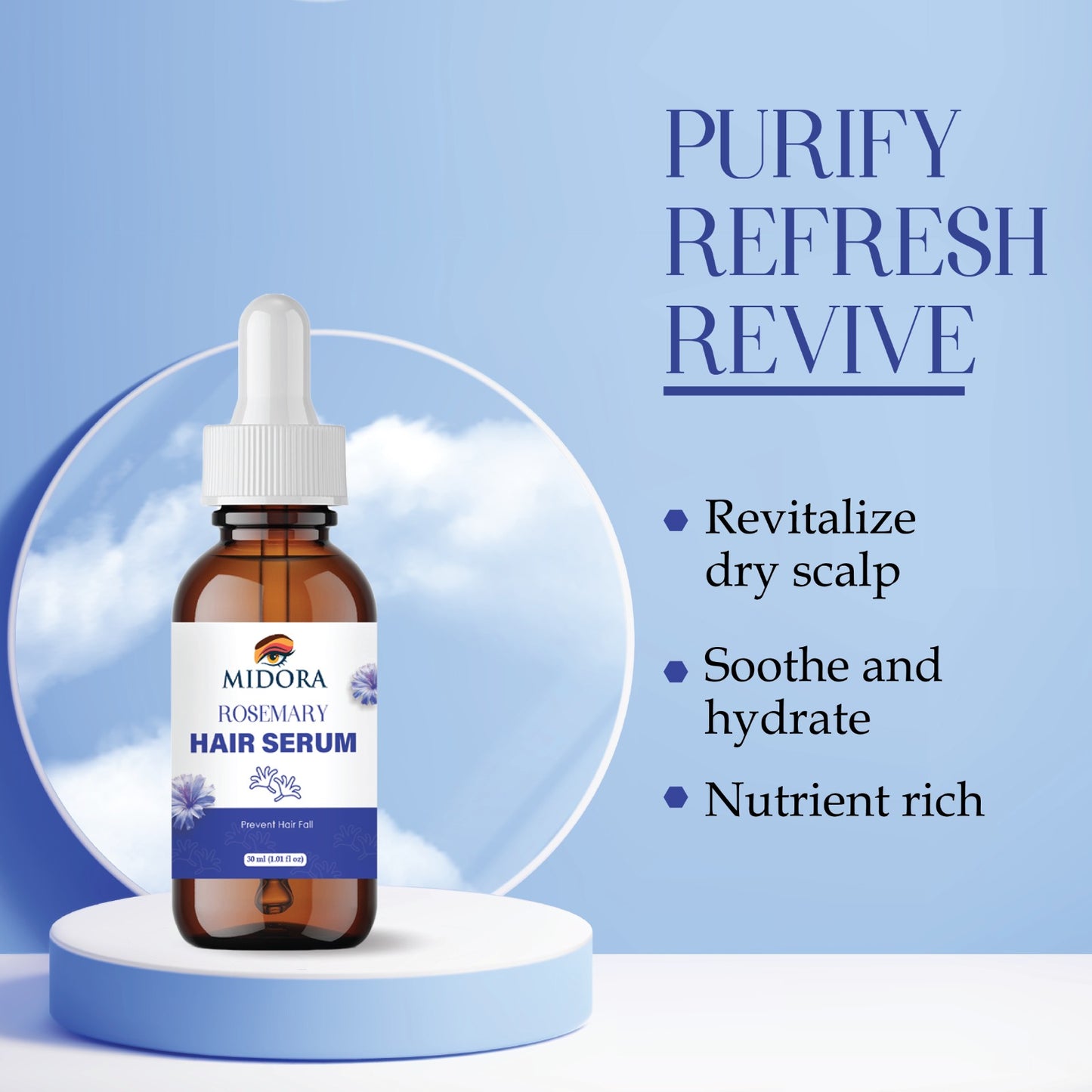 Rosemary Hair Growth Serum | Anti-Hair Fall & Scalp Nourishment | Natural Essential Oil for Stronger, Thicker & Healthier Hair