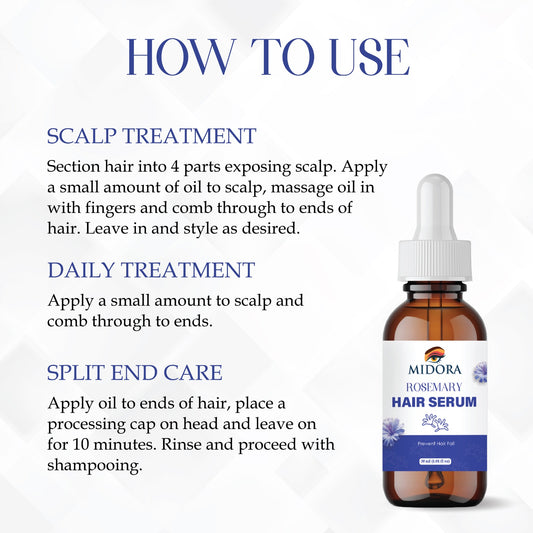 Rosemary Hair Growth Serum | Anti-Hair Fall & Scalp Nourishment | Natural Essential Oil for Stronger, Thicker & Healthier Hair