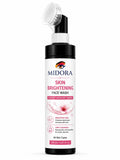 MIDORA Skin Brightening Face Wash with Built In Soft Brush Deep Cleansing Facial Cleanser Daily Refreshing Face Wash for All Skin Types Lightweight Formula 150ml