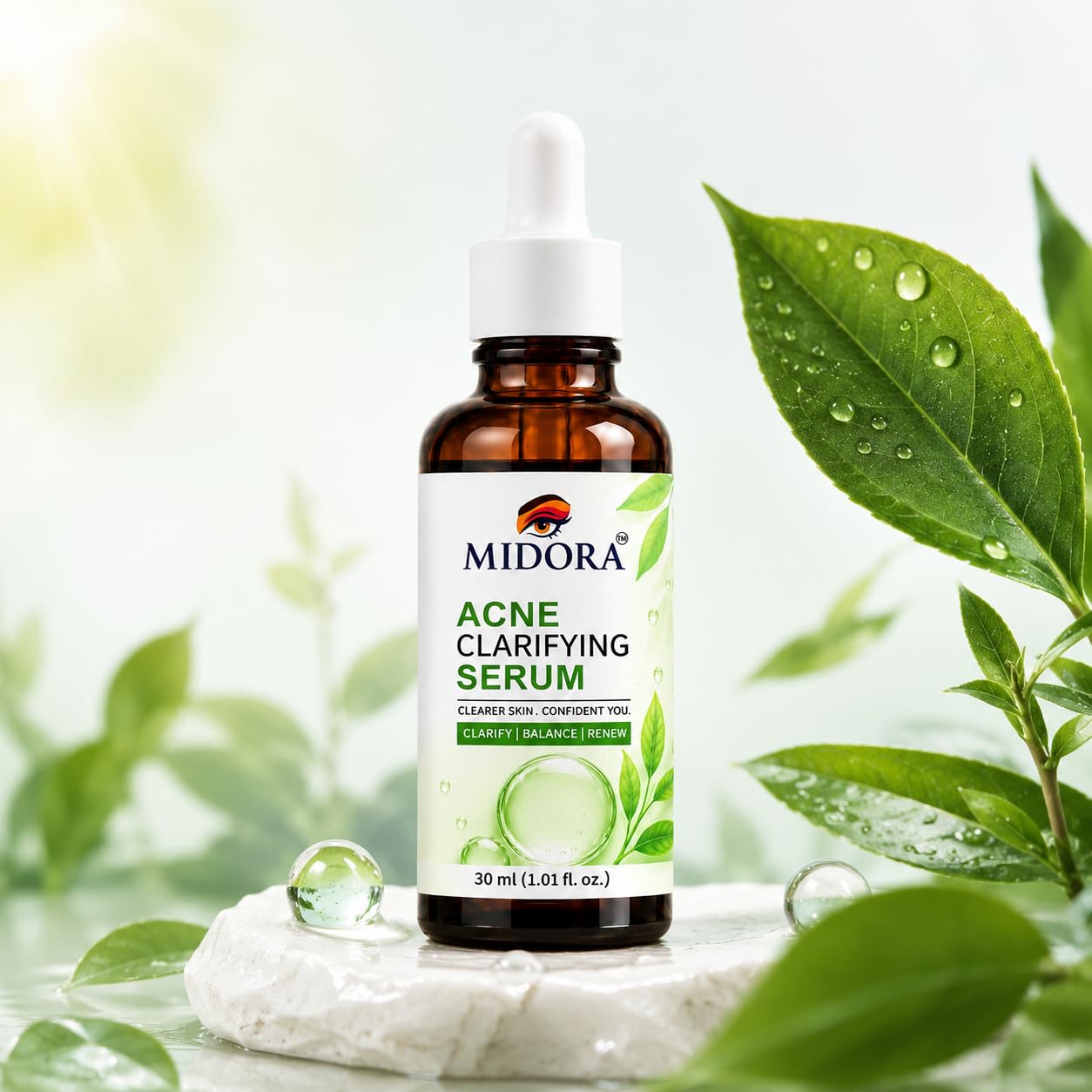 MIDORA Clear Skin Duo — BHA + PHA Acne Clarifying Face Wash & Serum Set