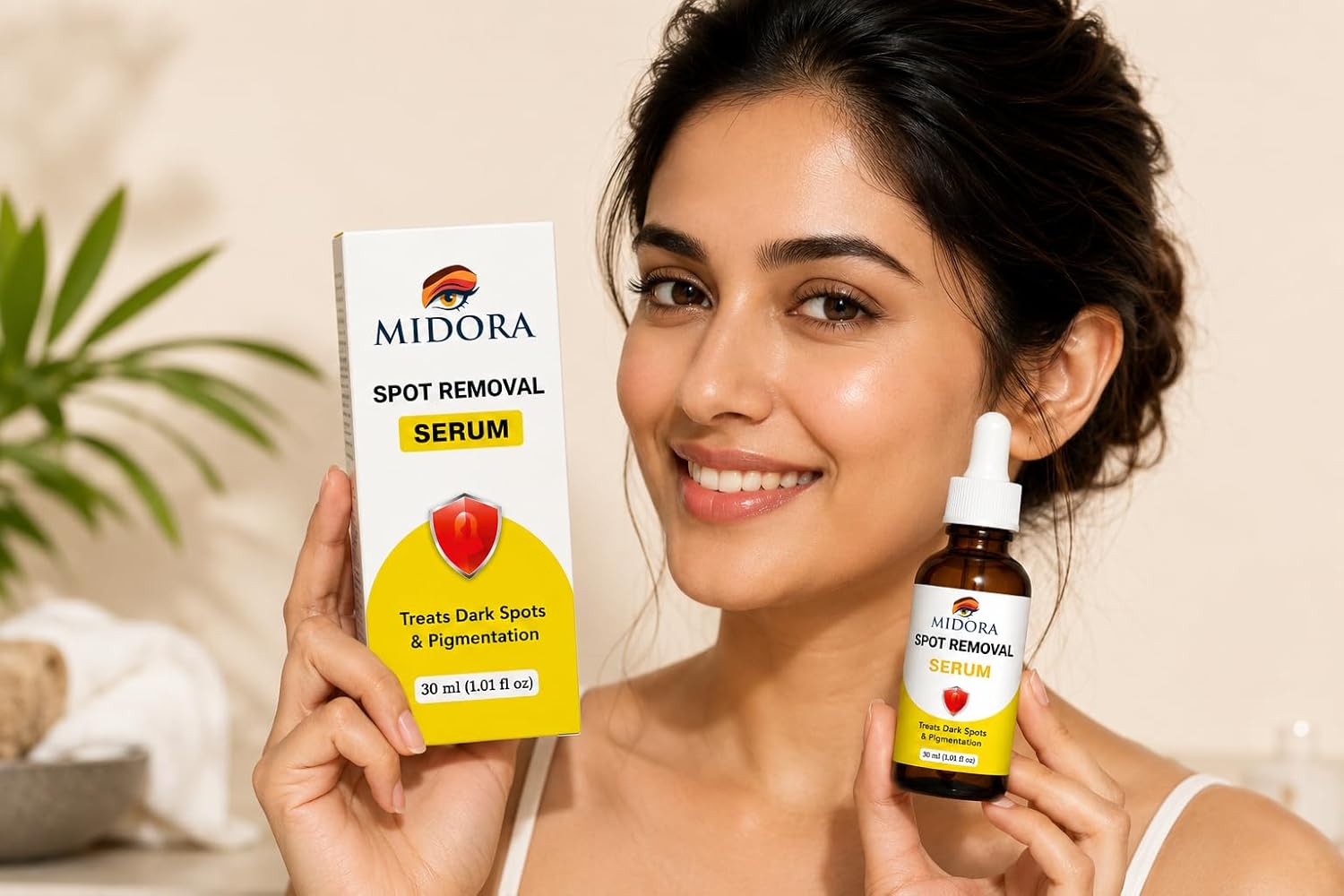 MIDORA Spot Removal Serum for Face – Dark Spot Corrector for Pigmentation, Acne Marks & Black Spots – Skin Brightening & Spot Reduction Serum for Women & Men – 30ml