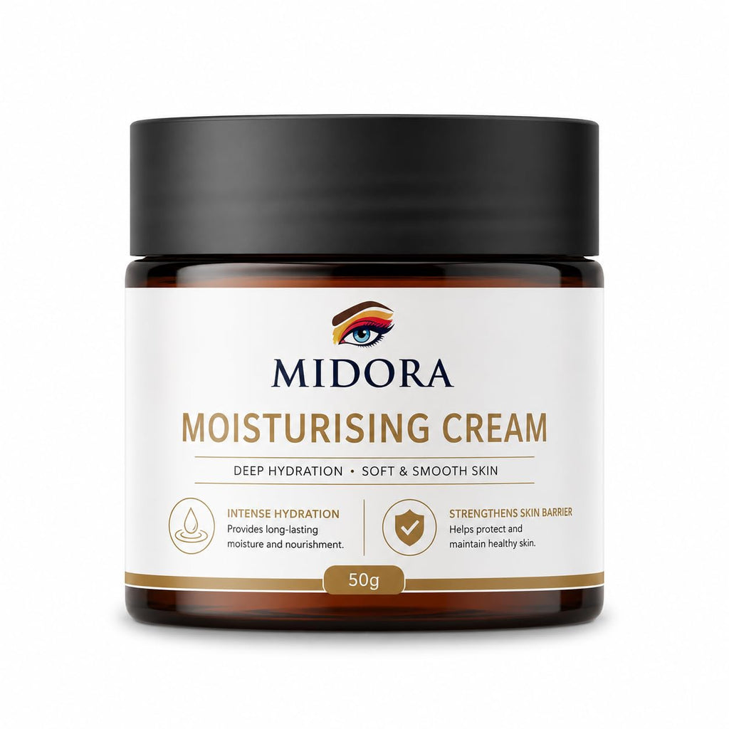 MIDORA Moisturising Cream for Deep Hydration and Skin Barrier Support Daily Face Moisturizer Lightweight Nourishing Cream for Soft Smooth Skin All Skin Types 50g