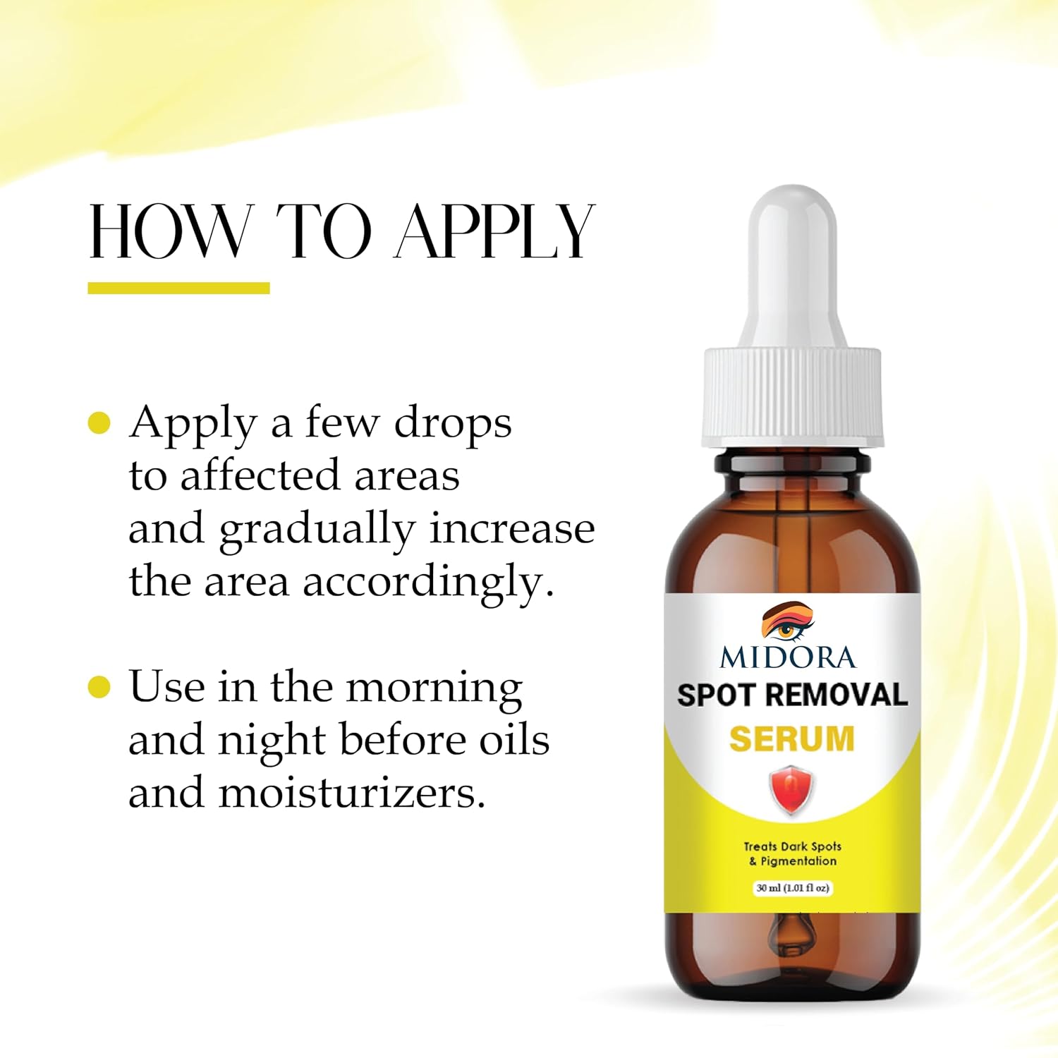 MIDORA Spot Removal Serum for Face – Dark Spot Corrector for Pigmentation, Acne Marks & Black Spots – Skin Brightening & Spot Reduction Serum for Women & Men – 30ml