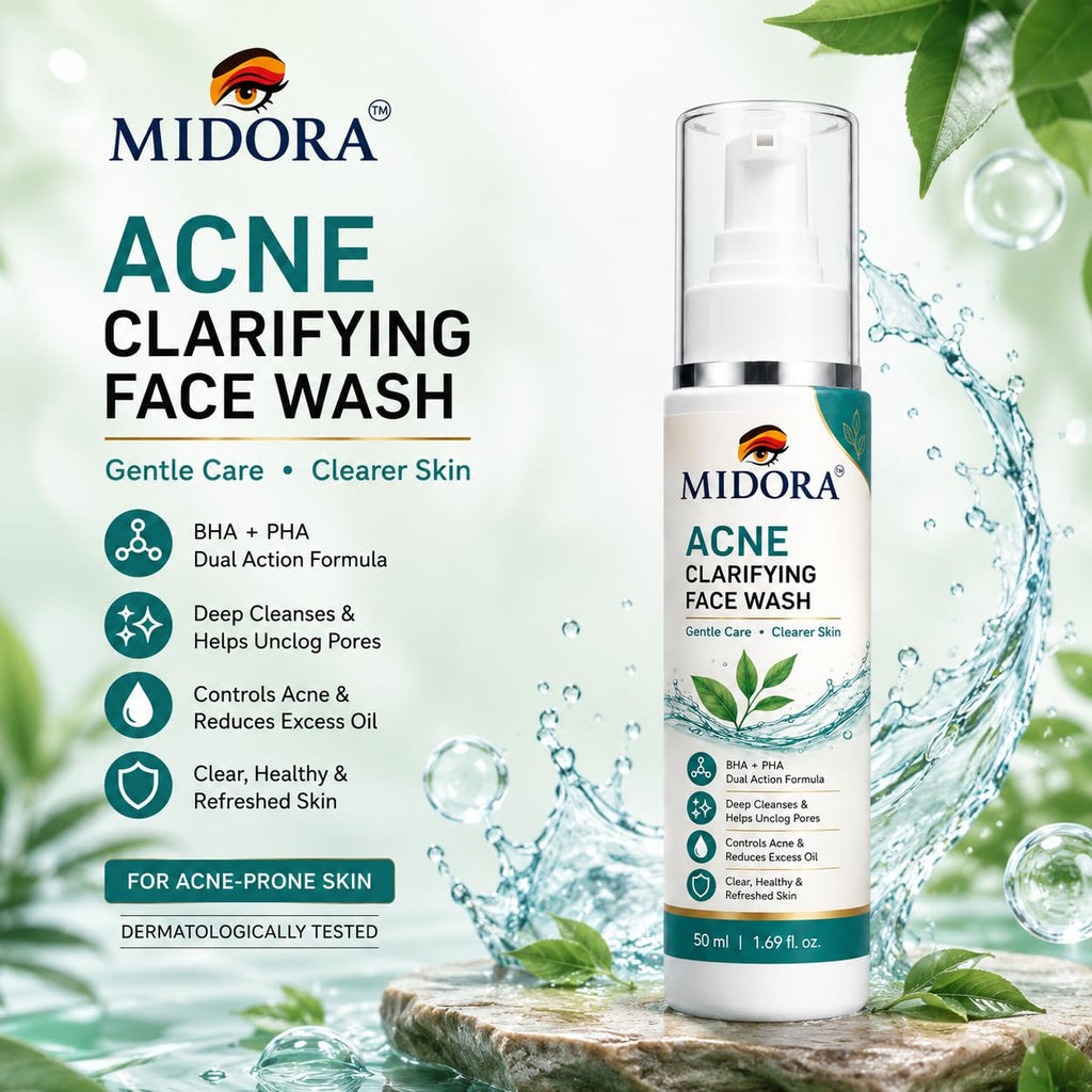 MIDORA Clear Skin Duo — BHA + PHA Acne Clarifying Face Wash & Serum Set