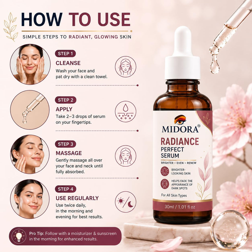 MIDORA Radiance Perfect Serum – Brightening & Hydrating Face Serum 30ml