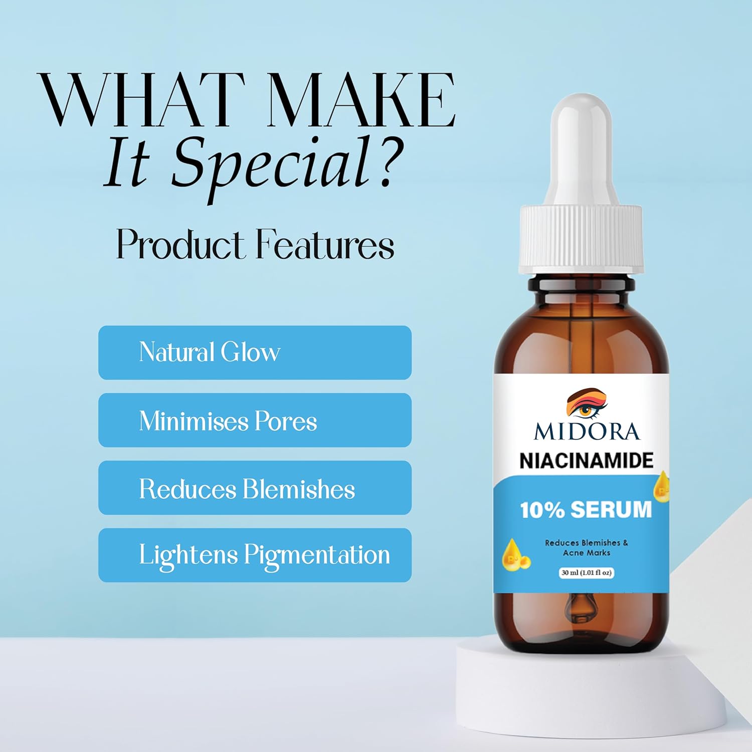 Midora Niacinamide Face Serum | 10% Niacinamide with Zinc