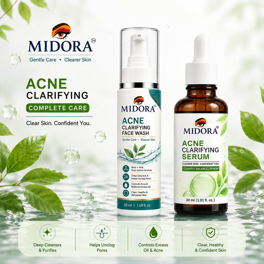 MIDORA Clear Skin Duo — BHA + PHA Acne Clarifying Face Wash & Serum Set