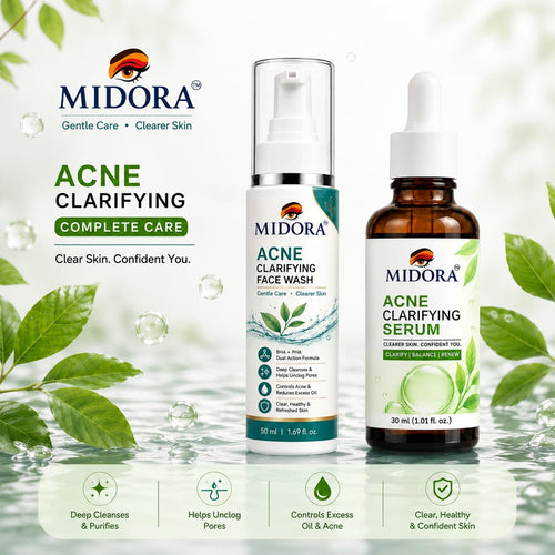 MIDORA Clear Skin Duo — BHA + PHA Acne Clarifying Face Wash & Serum Set