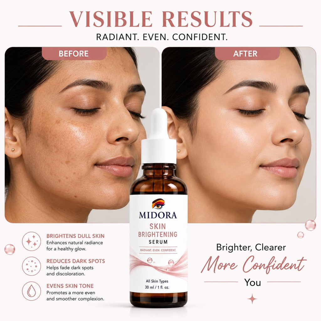 MIDORA Radiance Serum — Daily Brightening & Hydrating Face Serum, 30ml