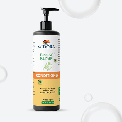 Midora Damage Repair Conditioner for All Hair Types, Smooths Dry Frizzy Hair, Boosts Growth, 200ml