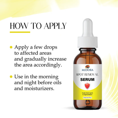 Spot Removal Serum for Face | Dark Spot Corrector | Acne Scar Removal | Skin Brightening & Even Tone | Anti-Blemish Serum for Men & Women