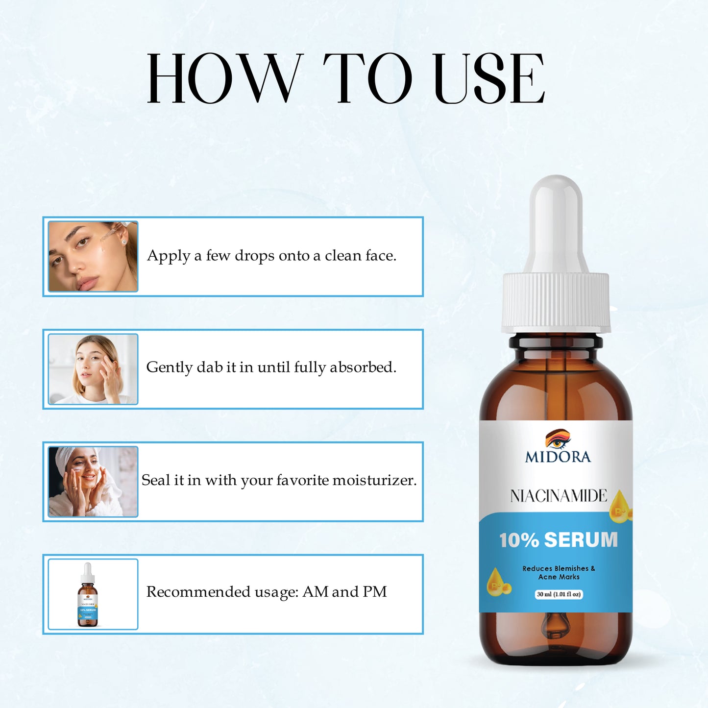 Niacinamide Serum for Face | 10% Niacinamide + Zinc | Oil Control, Acne Marks & Pore Minimizer | Skin Brightening & Hydrating Face Serum for Men & Women