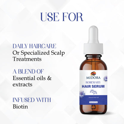 Rosemary Hair Growth Serum | Anti-Hair Fall & Scalp Nourishment | Natural Essential Oil for Stronger, Thicker & Healthier Hair