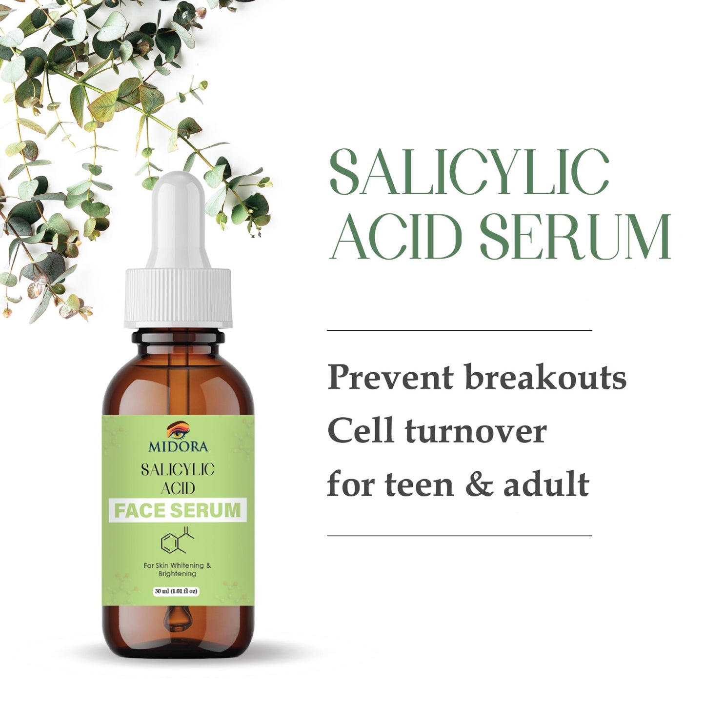 Salicylic Acid Serum for Acne & Oil Control | Anti-Acne, Blackhead Removal & Pore Minimizer | Face Serum for Clear, Smooth & Glowing Skin