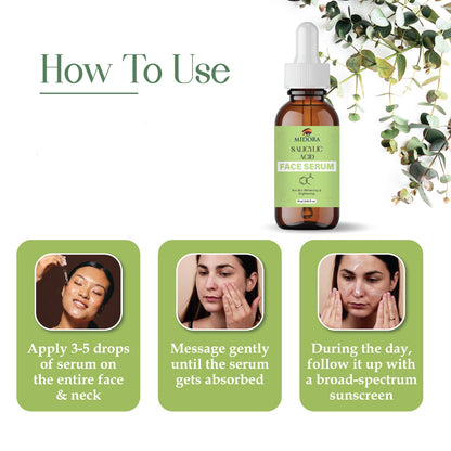 Salicylic Acid Serum for Acne & Oil Control | Anti-Acne, Blackhead Removal & Pore Minimizer | Face Serum for Clear, Smooth & Glowing Skin